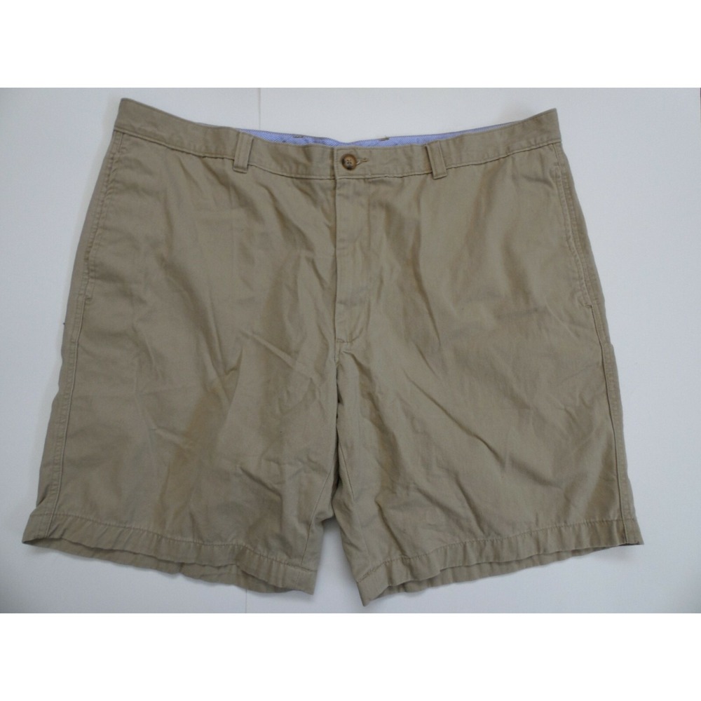 Club Room Mens Khaki Solid Slash Pockets Cotton Chino Shorts Size 42